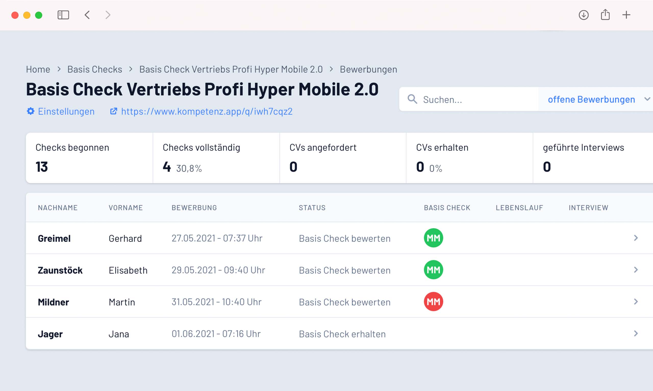 Inbox user interface